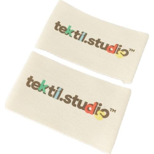 High Quality Custom Natural Cotton Label For Clothing Care Labels Shoes Bags Garment Tags