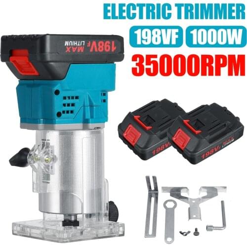 198VF 35000r/min MPT Wood Electric Trimmer Woodworking Wood Milling Electric Hand Trimmer Wood Laminator Router Edge Joiners Set