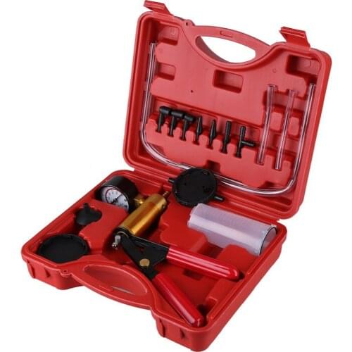 Hot Manual Vacuum Pump Kit Pump Car Motorbike Bleed Hand Held Brake Bleeder Tester Set Automobile Brake Fluid Replacement Tools