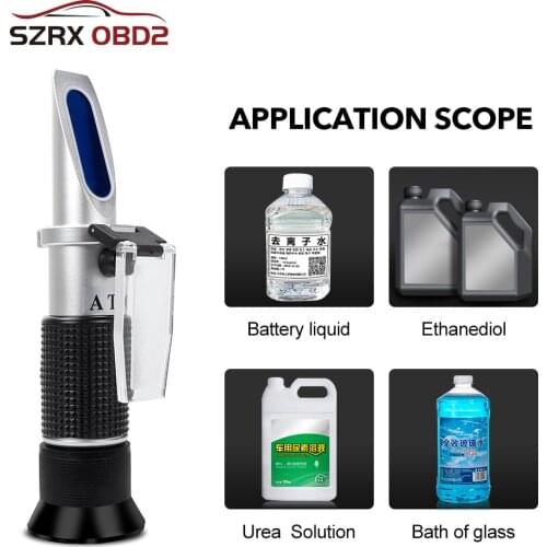Vdiagtool Antifreeze Freezing Point Tester Tool Engine Fluid Glycol Urea Concentration Meter Handheld Car Battery Refractometer