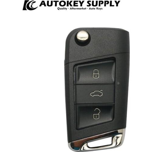 Modified FORVW 3 Buttons Remote Flip Key Without Blade AKVWF135