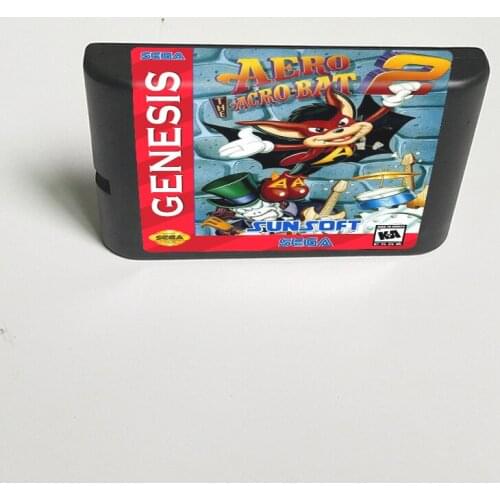 Aero the Acro-Bat 2- 16 Bit MD Game Card for Sega Megadrive Genesis Video Game Console Cartridge