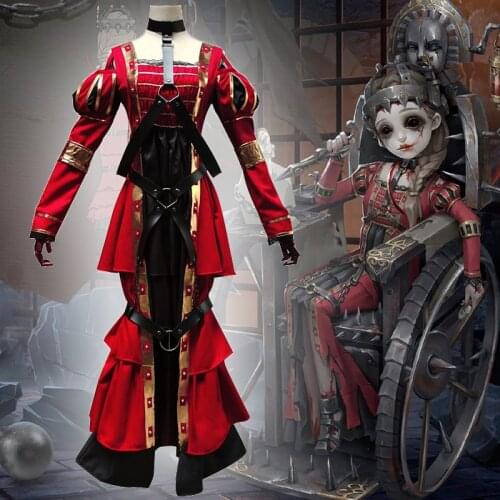 Game Identity V Cosplay Costumes Galatea Claude Sculptor Cosplay Costume Maria Skin Uniforms Clothes Suits Wears Red Dresses