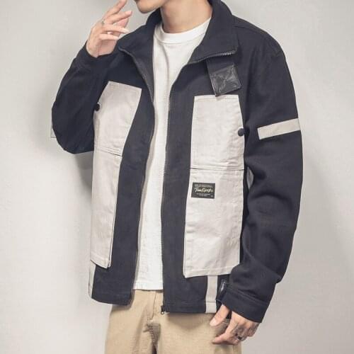 Men Coats Outerwear Spring Autumn Male Hip Hop Jacket Mens Clothing Jacket Jeans Men Windbreaker Patchwork Denim Jacket