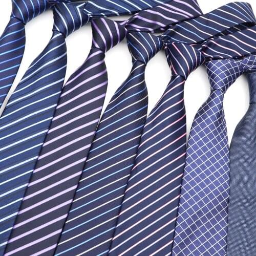 Mens Tie Classic Jacquard Striped Dots Necktie 8cm Polyester Male Narrow Tie Skinny Tuxedo Suit Shirt Gift For Men Accessory