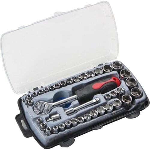 40pcs Ratchet Socket Wrench Set 3/8 1/4 Drive Ratchet Spanner Kit Household Car Auto Repair Combo Hand Tools
