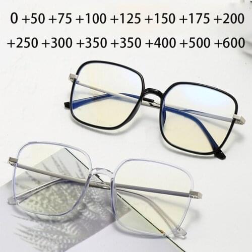 Big Square Magnifier Reading Glasses For Women Oversize Eyeglasses Diopter +0.5 +1 +1.5 +2 +2.5 +3 +3.5 +4 +4.5 +5 +6