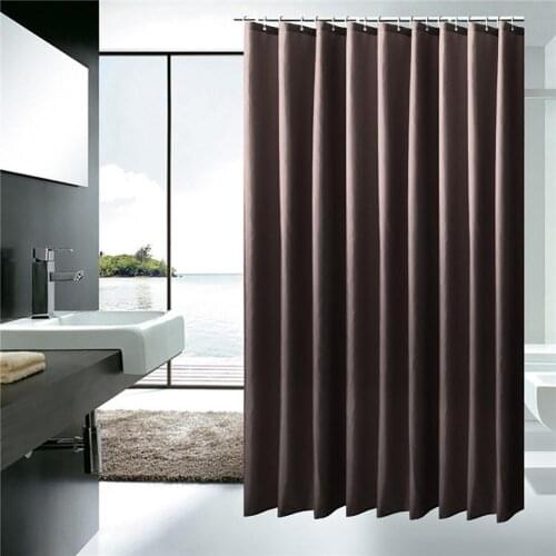Pure Color Waterproof Shower Curtain Bathroom Drape Mould Proof Hotel Decoration Shower Curtains Fashion