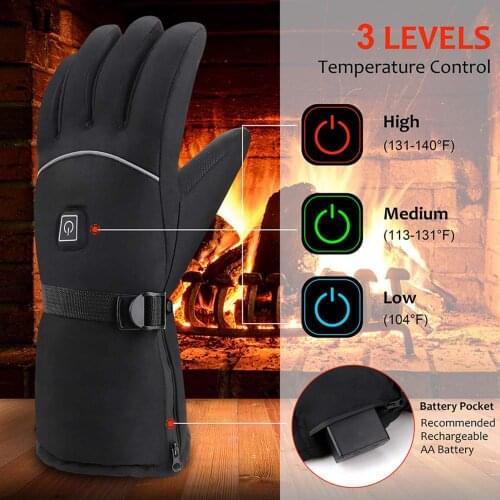 USB Electric Heated Gloves 3.7V 4000 MAh Rechargeable Battery Powered Hand Warmer For Hunting Fishing Skiing Motorcycle Cycling