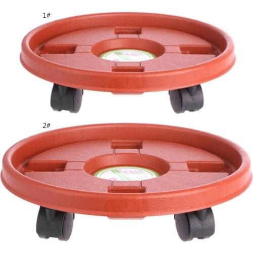 Plastic Plant Flower Pot Bottom Stand Trolley Portable Planter Tray With Wheels S03 21 Dropshipping