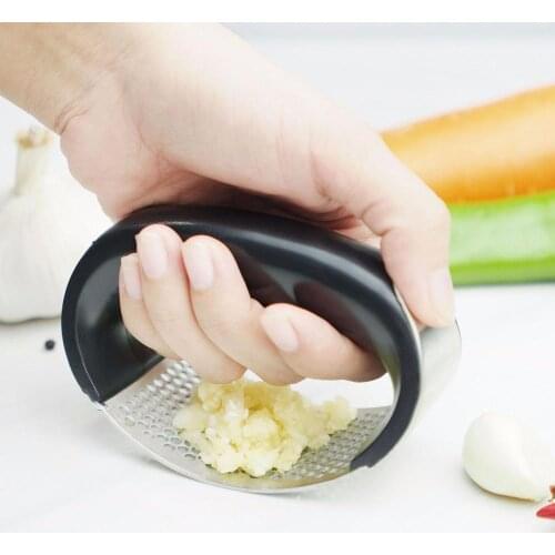 Stainless Garlic Presser Squeezer Garlic Tools Kitchen Accessories Tool Household Manual Kitchen Garlic Press Gadget