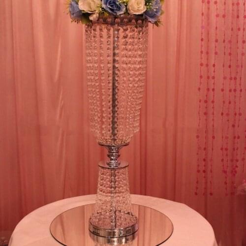 Wedding crystal table centerpiece/wedding decoration flower stand 80cm Tall 10pcs/lot