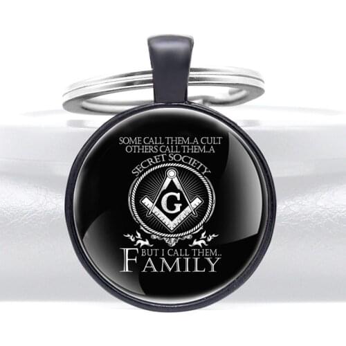 Mysterious Secret Society Pendant Key Rings Classic Men Women Masonic Key Chains