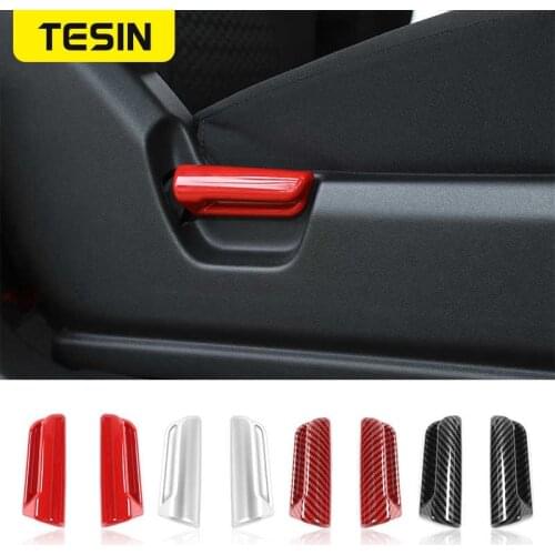 TESIN Interior Moulding For Suzuki Jimny Car Seat Back Adjustment Handle Decoration Cover Accessories For Suzuki Jimny 2019