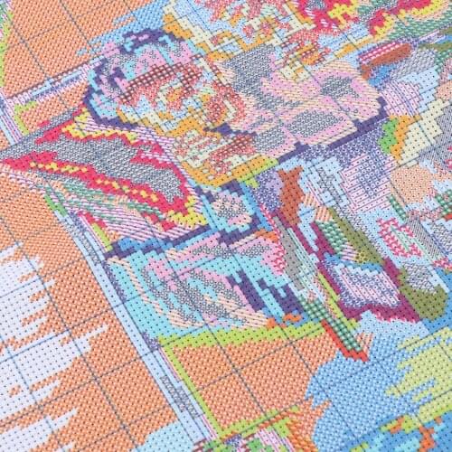 Stamped Cross Stitch Embroidery Kits DIY Needlework - The Old Married Couple