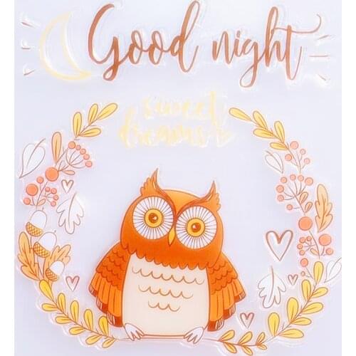 YLCS424 Owl Silicone Clear Stamps For Scrapbooking DIY Photo Album Cards Decoration Craft Transparent Stamp Clear Stamp New