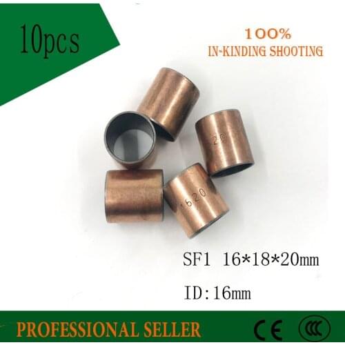 10Pcs SF1 SF-1 1620 Self Lubricating Composite Bearing Bushing Sleeve 16 x 18 x 20mm Free shipping High Quality