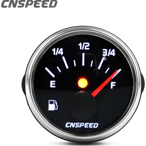 2" 52mm Fuel Gauge 12 / 24v Racing Car Fuel Sensor Fuel Pressure Gauge With Backlight White Led Red Pointer
