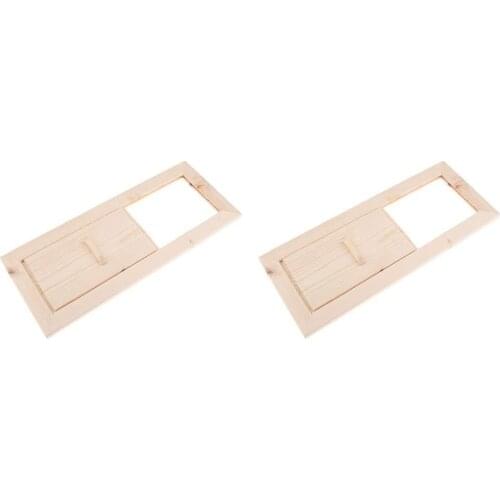 2 Pieces of Multifunctional Cedar Retractable Vents Ventilated Louver Cedar Sauna Grille