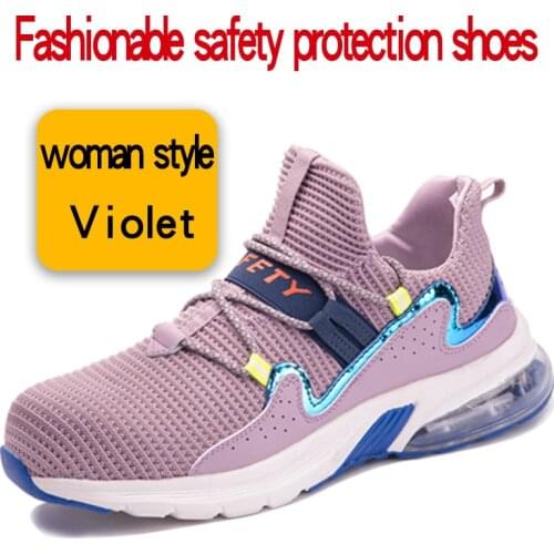 2021 womens summer safety boots work boots men and women safety shoes protective steel toes lightweight sports non-slip