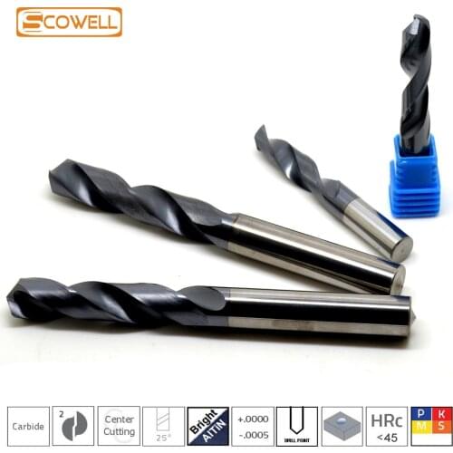 30% off Micro grain solid Tungsten carbide Drill Bit HRC45 CNC Carbide Twist Drill bits For Metal CNC Machine Center Drill Bit