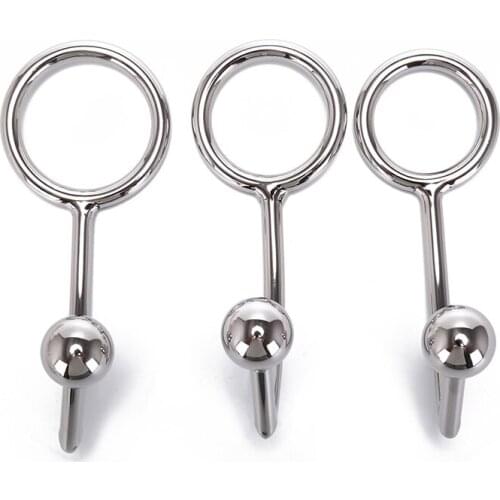40/45/50mm Stainless Steel Metal Anal Hook with Penis Ring for male, Anal Plug,Penis Chastity Lock,Fetish Cock Ring
