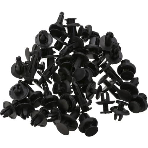 NEW 40pcs 8mm-10mm Car Plastic Rivet Bumper Fender Retainer Fastener Mud Flaps Push Clips Pin Kit