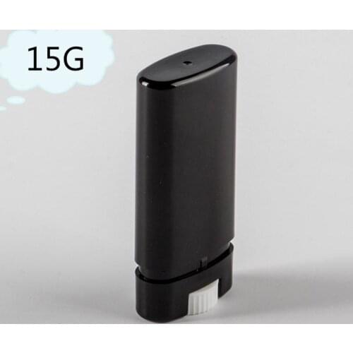 500pcs 15ml/15g Empty plastic oval lipstick container White Black Lip Balm Tubes Deodorant Container with lids for DIY SN2394