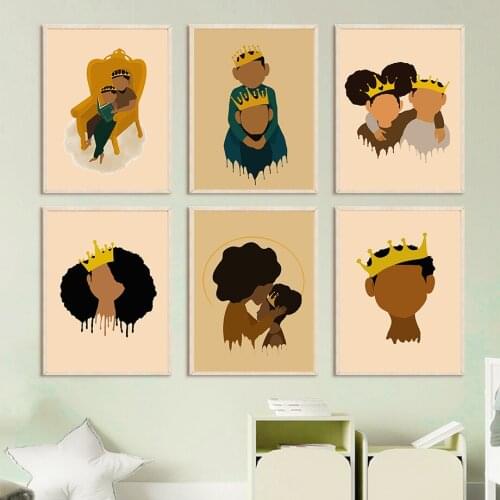 Vintage Family Boy Girl Birthday Wall Art Canvas Painting Nordic Posters And Prints Wall Pictures Kids Bedroom Boho Decoration