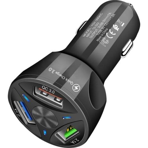 3 Ports USB Car Charger Quick Charge 3.0 Fast Car Mobile Phone Charger For Samsung Xiaomi iphone 11 Car-Charger QC 3.0 Chargers