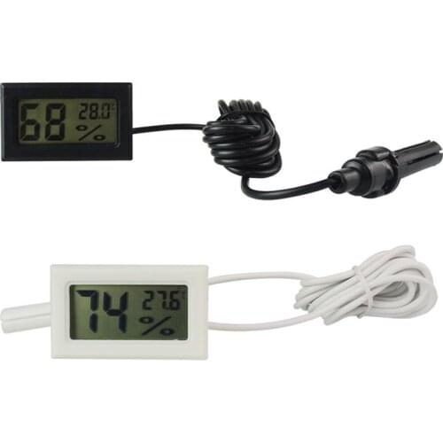 Probe Sensor Mini Digital LCD Humidity Meter Thermometer Humidity Meter For KitChen Bar Car Water Tank Indoor Room Use Tools