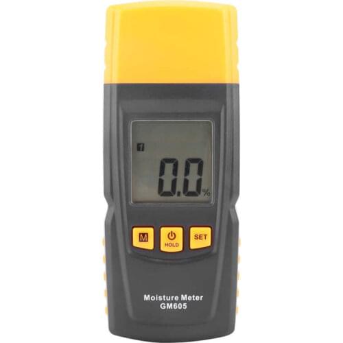 GM605 Wood Moisture Detector Needle-Type Portable LCD Backlight Water Content Test Moisture Instrument Moisture meter