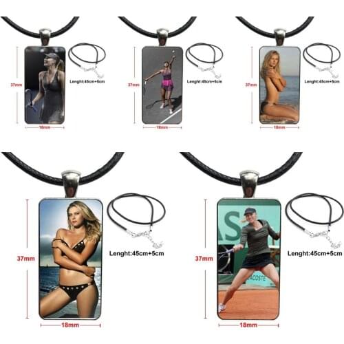 For Girls Statement Maxi Necklace Fashion Long Chain With Rectangle Necklace Jewelry Maria Sharapova Sexy Girl