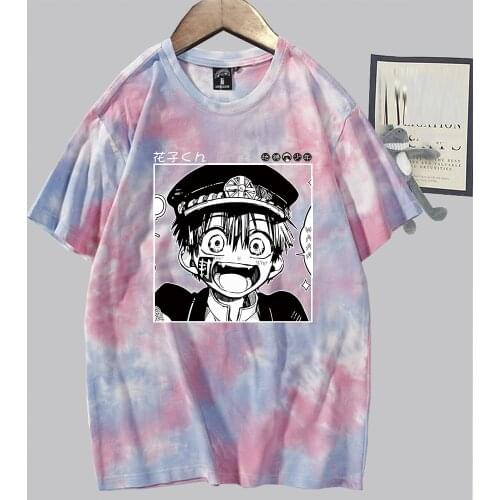 Classic Anime Toilet Bound Hanako Kun Tshirt Harajuku Tie-dye Tops Aesthetic Unisex Tees Summer O-neck Short Sleeve