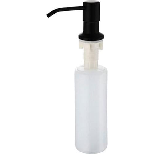 Hot Stainless Steel Sink Black Soap Dispenser Liquid Soap Bottle Kitchen Use Wash Basin Accessories Liquid Soap Dispenser Pump 3