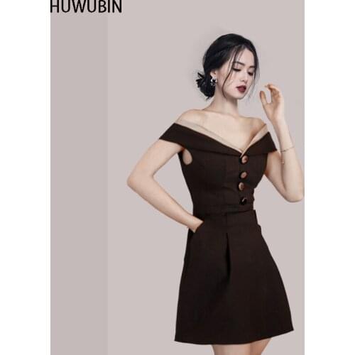 Летние платья с открытыми плечами HUWUBIN China At AliExpress