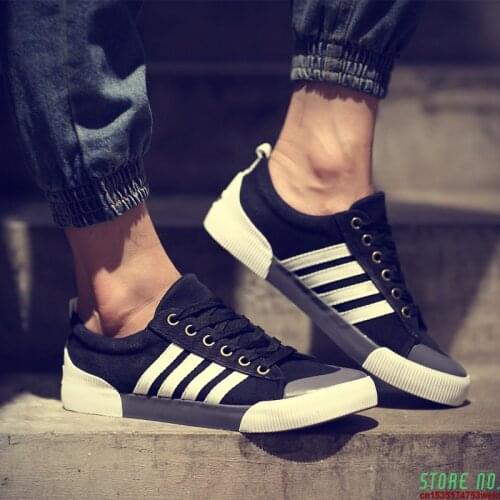 Mens Canvas Sneakers Student Street Skate Shoes Sports Style flat Shoes Simple Jogging Trainers Zapatillas Hombre Deportiva