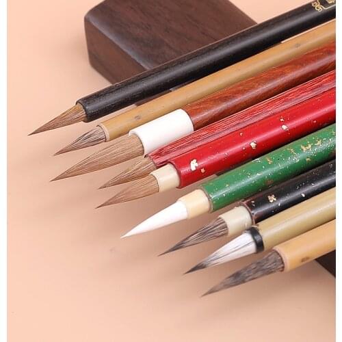 Woolen&Ppurple Rabbit Hair Brush Pens Chinese Calligraphy Pen Chinese Rabbit Hair Painting Calligraphy Brushes Tinta China