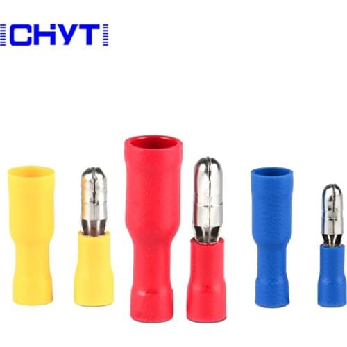 10/20/50PCS Female and Male Insulated Electric Connector Crimp Bullet terminal for 22~16 AWG Audio Wiring