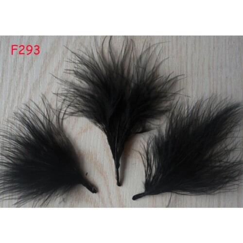 100pcs Beautiful dyeing Turkey vascular velvet feather 2-4" black feathers Christmas tree decorations good feather Accessories