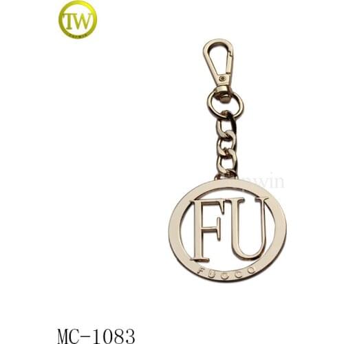 MC1083 custom handbag metal clasp hang tag metal logo label for bags