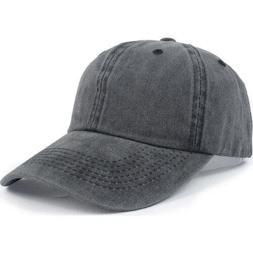 Fashion Solid Color Washed Denim Made Old Retro Baseball Cap for Men Women Outdoor Sports Adjustable Sunscreen Sun Hat
