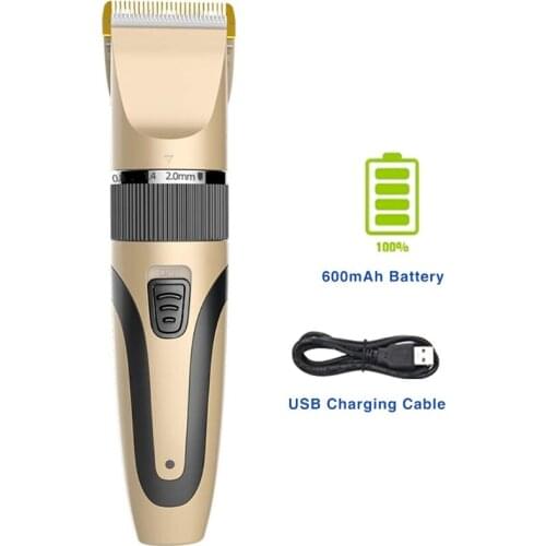 Mens Hair Clippers Golden Cordless Electric Hair Clipper Beard Trimmer X7YB