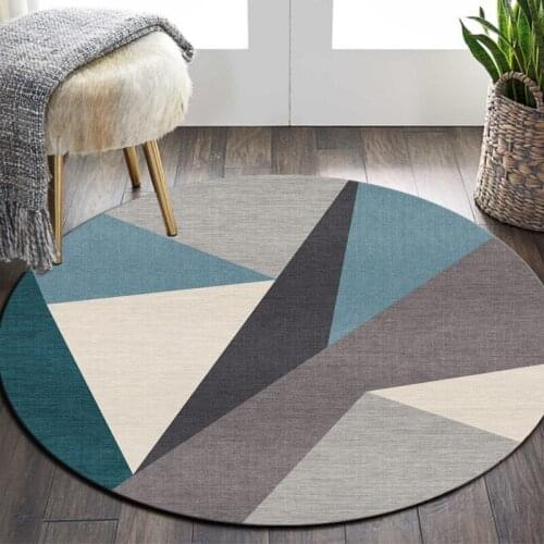 Nordic Home Non-slip Waterproof Carpet Pattern Round Hanging Chair Bedroom Home Round Carpet Computer Desk Decoration Mat