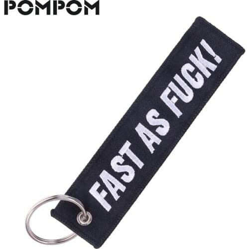 2018 New Embroidery Jewelry Keychain Holder Fashionable Chain Keychain for Lovers Fashion Biker Key Chain Motorcycles and Cars