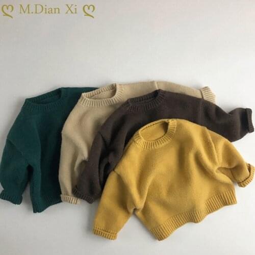 2020 New Baby Boys Girls Clothes Sweater Girls Child Winter Clothes Girls Pullover Kids Clothing Colourful Knitted Sweater Soft