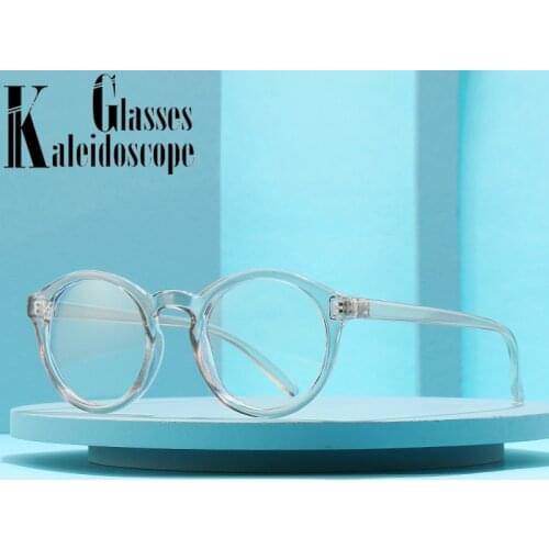 2021 New Anti Blue Light Glasses Frame Women Men Trend Round Frames Eyeglasses Computer Glasses Gaming Black Luxury Designer