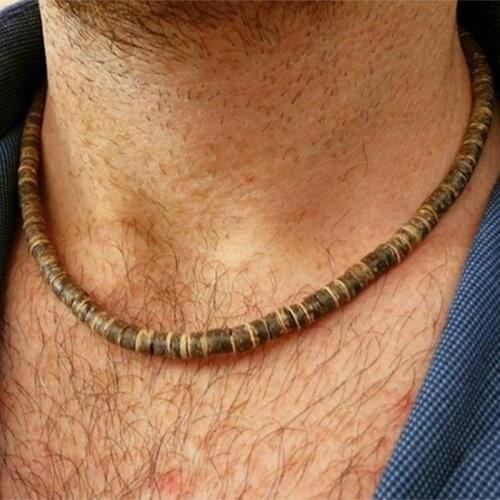 2021 Fashion Necklace Men Vintage 4mm/6mm/8mm Natural Wood Rosary Necklace For Him Man Viking Necklace Accessories Buddha Gift