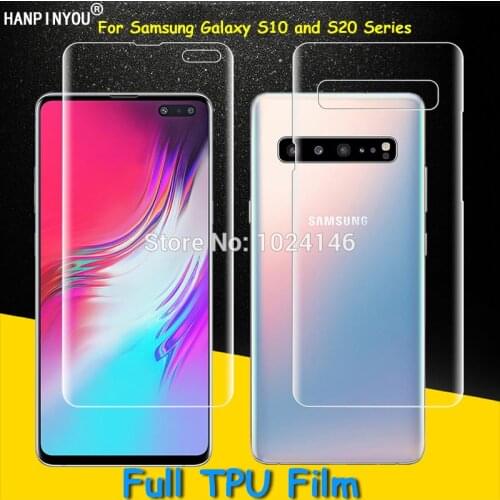 Front / Back Full Coverage Clear Soft TPU Film Screen Protector Guard for S20 FE S20 S21 Ultra S10 Plus 5G Lite S10e (Not Glass)