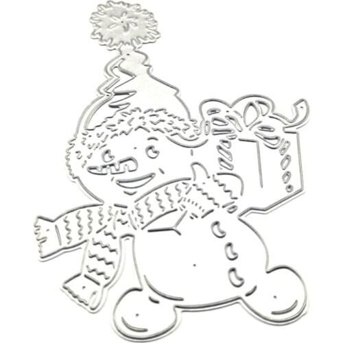 Christmas Snowman Metal Cutting Dies Stencil DIY Scrapbooking Album Paper Card Template Mold Embossing Decoration